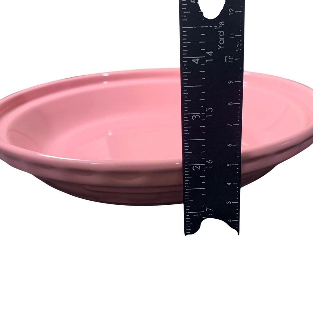 NIB Longaberger Pottery Pie Plate Cornflower Pink 9" Vitrified Oven Safe Dish - Picture 4 of 5